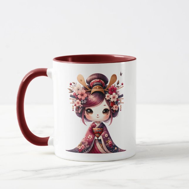 Niedlich Japanisch Geisha Tasse (Links)