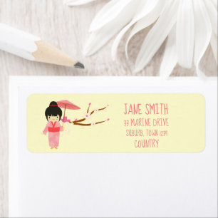 Niedlich-Japanisch-rosa Cherry Blossom Geisha