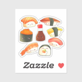 Niedlich Japanisch Sushi Aufkleber