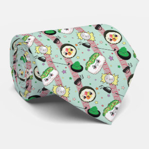 Niedlich Japanisch Sushi Lover Golfing Pattern Krawatte