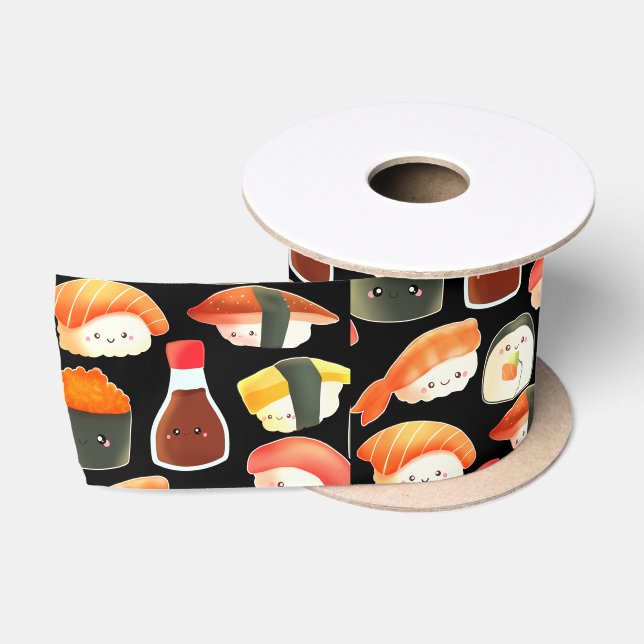 Niedlich Japanisch Sushi Satinband (Spule)