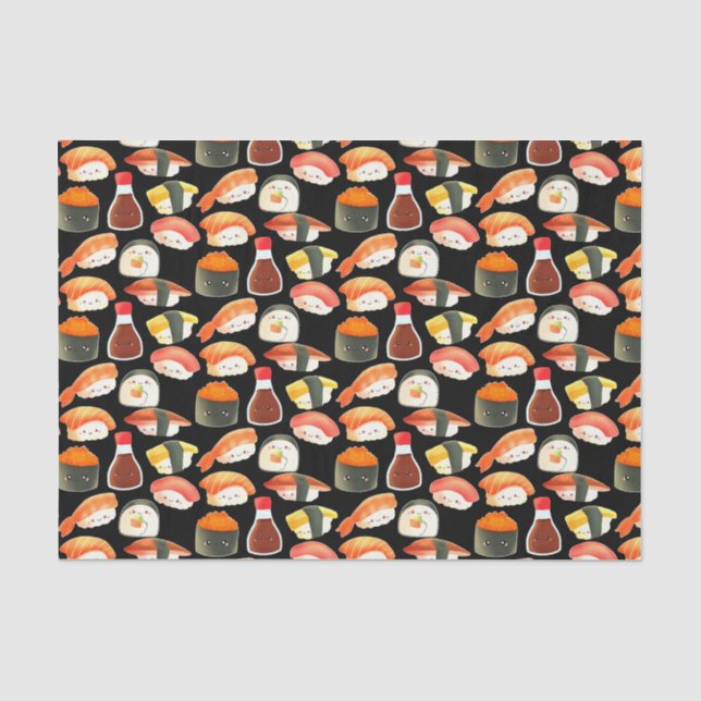 Niedlich Japanisch Sushi Seidenpapier (Vorderseite)