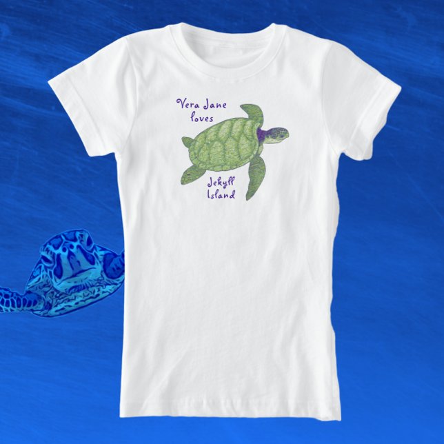 Niedlich Jekyll Island Florida Sea Turtle T-Shirt (Von Creator hochgeladen)
