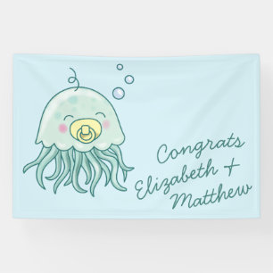 Niedlich Jellyfish Baby Shower Kawaii Banner