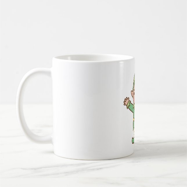 Niedlich Jolly Elf Doodle Kaffeetasse (Links)