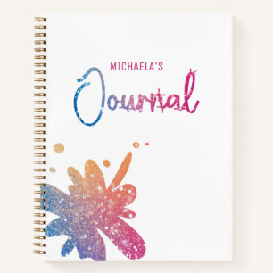Niedlich Journal Glitzer Spritzer Notebook Notizbuch