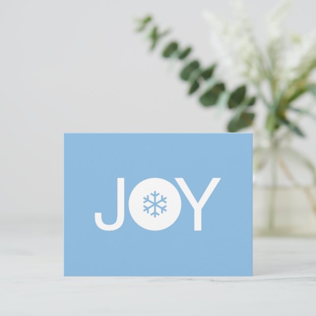 Niedlich Joy Christmas Postcard Postkarte (Stehend Vorderseite)