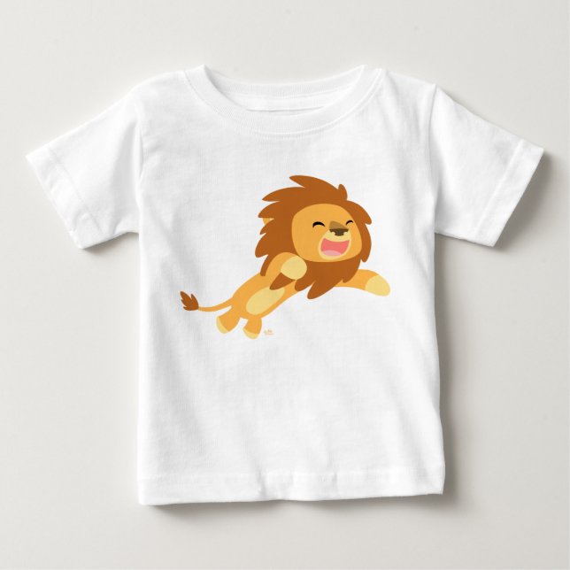 Niedlich Joyful Cartoon Lion Baby T - Shirt (Vorderseite)