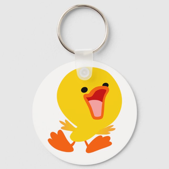 Niedlich Joyous Cartoon Duckling Schlüsselanhänger (Vorderseite)