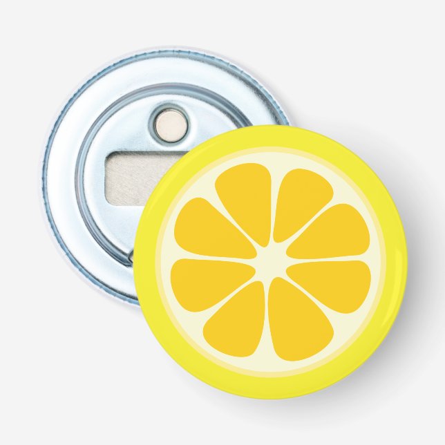 Niedlich Juicy Citrus Lemon Tropische Frucht Slice Flaschenöffner (Vorderseite)