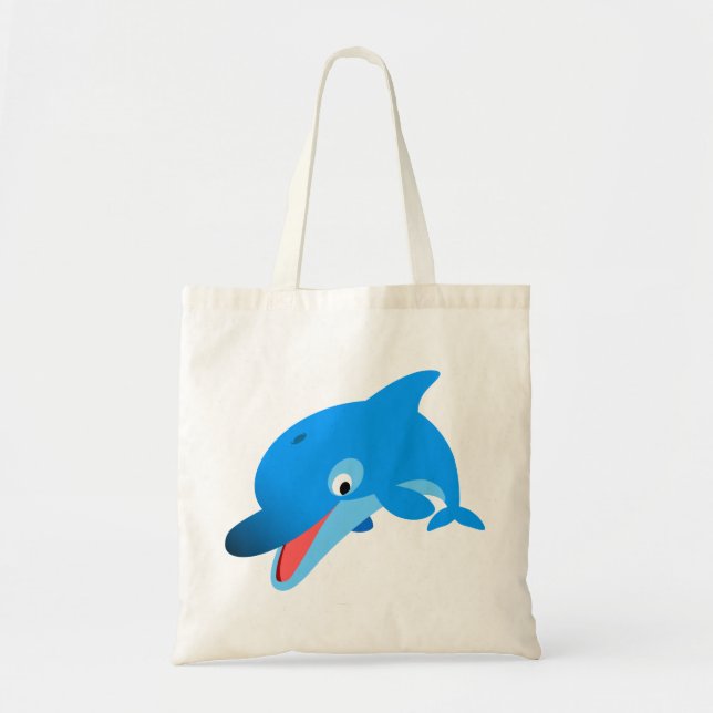 Niedlich Jumping Cartoon Dolphin Bag Tragetasche (Vorne)