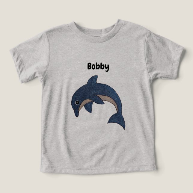 Niedlich Jumping Dark Blue White Dolphin (Design Vorderseite)