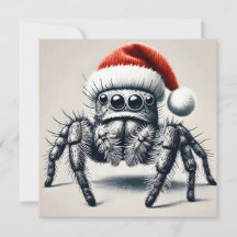 Niedlich Jumping Spider Weihnachtskarte