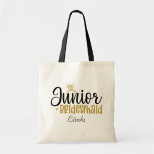 niedlich Junior Bridesmaid fügen Namen Wedding hin Tragetasche