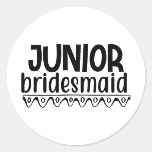 Niedlich Junior Bridesmaid Hochzeit Liebe Brauerei Runder Aufkleber