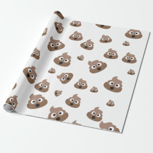 Niedlich kacken Sie Emoji Muster Geschenkpapier