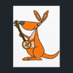 Niedlich Kangaroo Spielen Banjo Cartoon Postkarte<br><div class="desc">Die sonnige, köstliche Orange Känguru, die Banjo Cartoon spielt, ist das Beste für alle, die Kängurus und Banjo Lieben.</div>