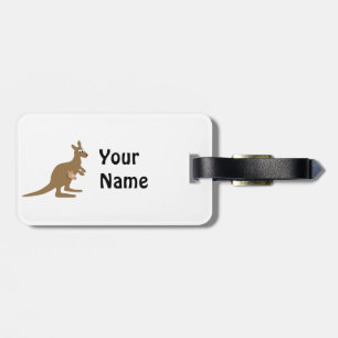 Niedlich Kangaroo und Joey Gepäckanhänger