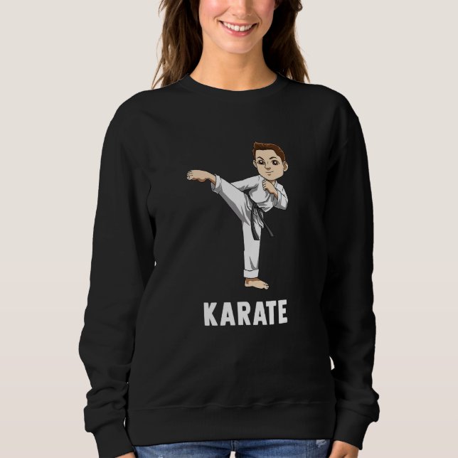 Niedlich Karate Boy Sweatshirt (Vorderseite)