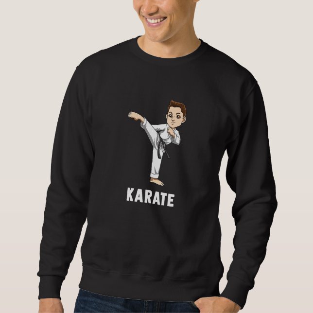 Niedlich Karate Boy Sweatshirt (Vorderseite)