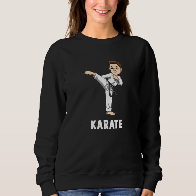 Niedlich Karate Boy Sweatshirt (Vorderseite)