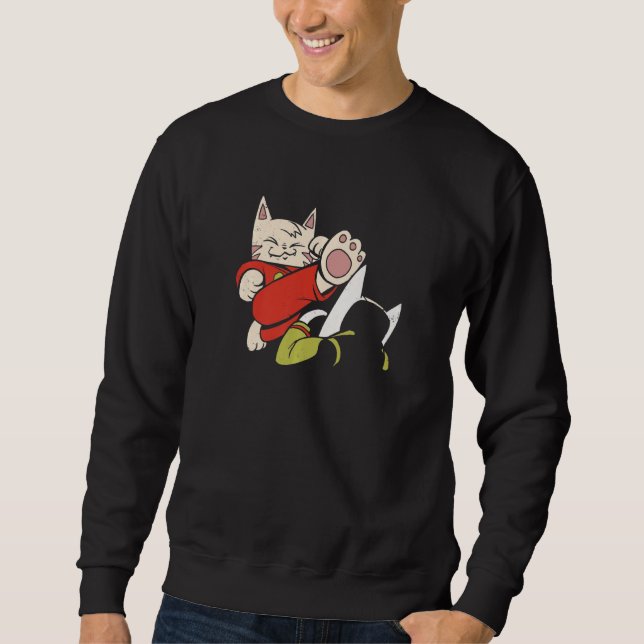 Niedlich Karate Cats Sweatshirt (Vorderseite)