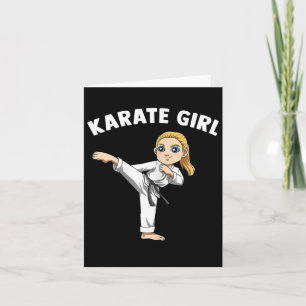 Niedlich Karate Girl - Karate Fighter Daughter Karte