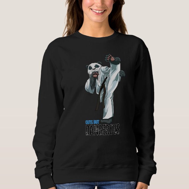Niedlich Karate Panda Niedlich, aber gefährlich Ka Sweatshirt (Vorderseite)