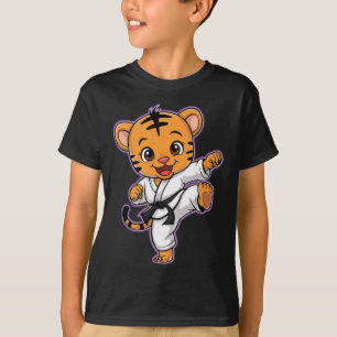 Niedlich Karate Tiger Martial Arts Funny für Kinde T-Shirt