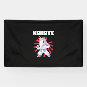 Niedlich Karate Unicorn Karate Japanisch Kampfkuns Banner