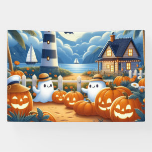 Niedlich, kautisches/kstenförmiges Halloween-Geist Banner
