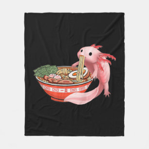 Niedlich Kawaii Anime Axolotl Japanisch Ramen Nood Fleecedecke