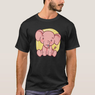 Niedlich Kawaii Anime - Rosa Elefant - Ästhetik Ja T-Shirt