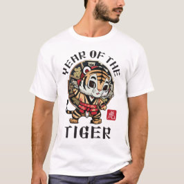 Niedlich Kawaii Asiatischer Tiger Zodiac Lunar Jah T-Shirt