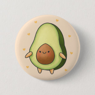 Niedlich Kawaii Avocado Button