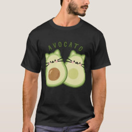 Niedlich Kawaii Avocado Cat Mashup T-Shirt