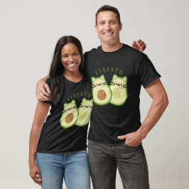 Niedlich Kawaii Avocado Cat Mashup T-Shirt
