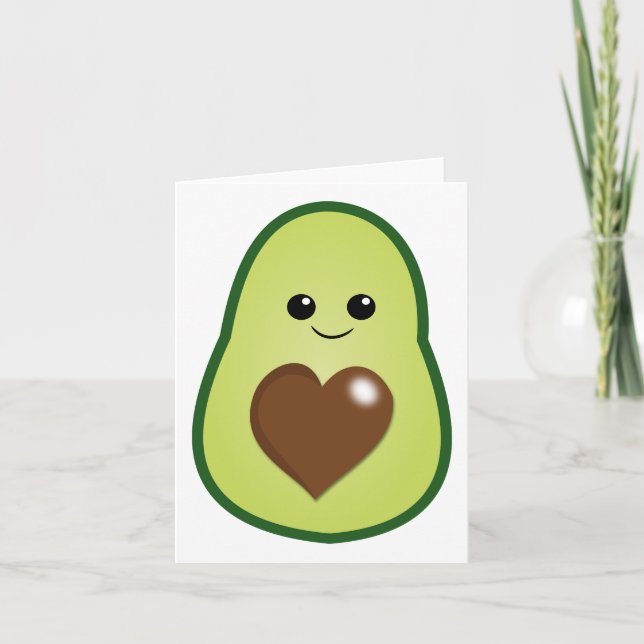 Niedlich Kawaii Avocado Generic Jegliche Verwendun Karte (Vorderseite)