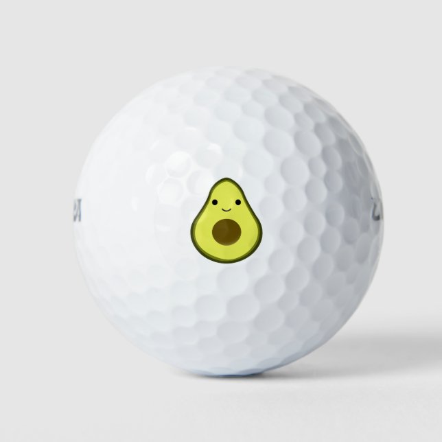 Niedlich Kawaii Avocado Golfball (Vorderseite)