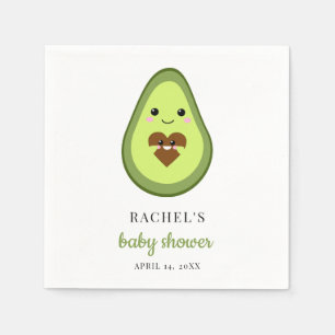 Niedlich Kawaii Avocado Pregnant Baby Shower Fiest Serviette