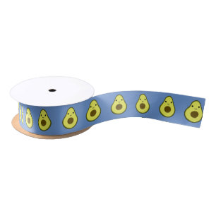 Niedlich Kawaii Avocado Satinband