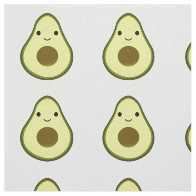 Niedlich Kawaii Avocado Stoff (Muster)