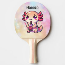 Niedlich Kawaii Axolotl mit Bubble Tee Personalisi