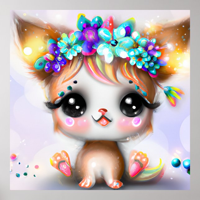 Niedlich Kawaii Baby Chihuahua Poster (Vorne)