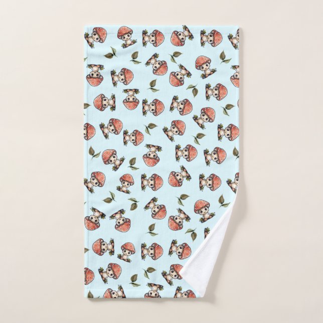 Niedlich Kawaii Baby Mushroom Pattern Handtuch (Handtuch)