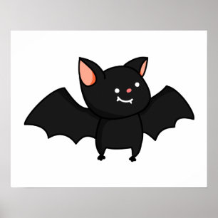 Niedlich Kawaii Bat Poster
