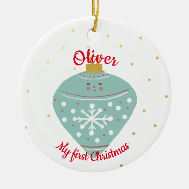 Niedlich Kawaii Blue Ornament Baby (Vorne)