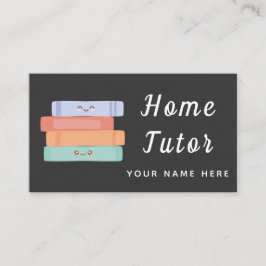 Niedlich Kawaii Books Zuhause Tutor Lehrer Einfach Visitenkarte