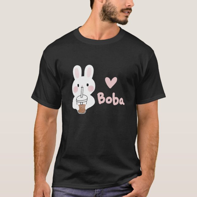 Niedlich Kawaii Bunny Boba Milk Tea Blubble Tee Gr (Vorderseite)