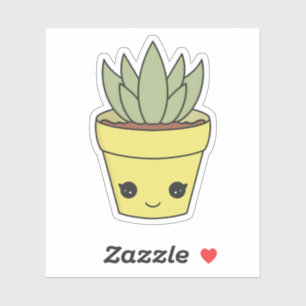 Niedlich Kawaii Cactus Succulent Sticker